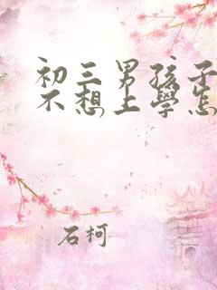 初三男孩子叛逆不想上学怎么办