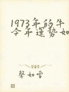 1973年的牛今年运势如何