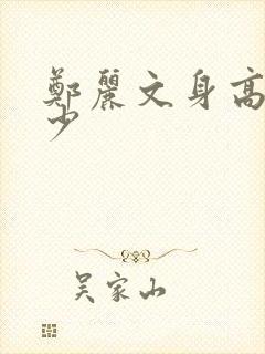 郑丽文身高是多少