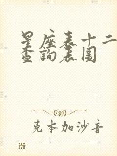 星座表十二星座查询表图