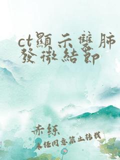 ct显示双肺多发微结节