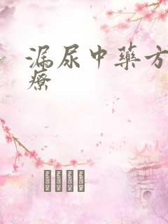 漏尿中药方剂治疗