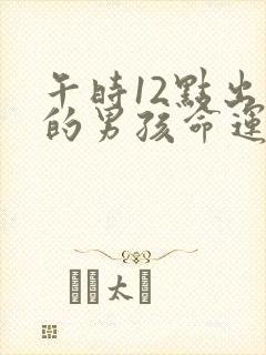 午时12点出生的男孩命运