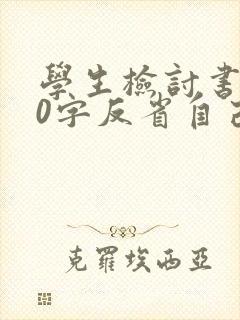 学生检讨书500字反省自己