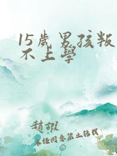 15岁男孩叛逆不上学