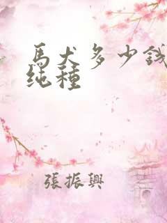 马犬多少钱一只纯种