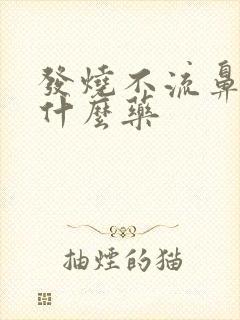 发烧不流鼻涕吃什么药