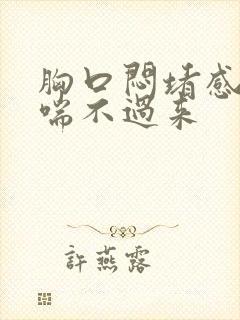 胸口闷堵感觉气喘不过来