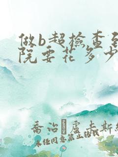 做b超检查到医院要花多少钱