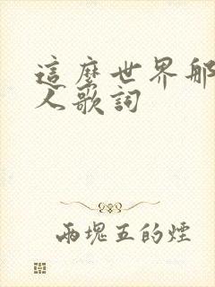 这么世界那么多人歌词