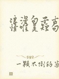 浪漫句子古风爱情唯美短句