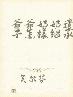 爷爷奶奶遗产孙子怎样继承