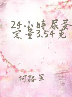 24小时尿蛋白定量3.54克