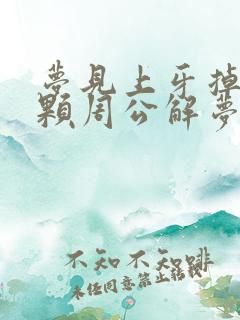 梦见上牙掉了一颗周公解梦