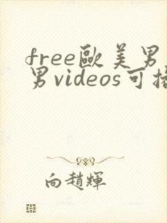 free欧美男男videos可播放