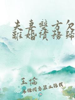 夫妻双方欠债后离婚债务归谁还