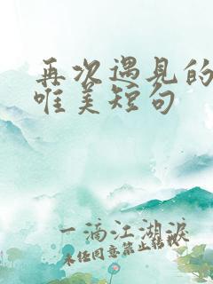 再次遇见的句子唯美短句