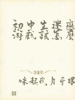 初中生迷恋网络游戏该怎么办