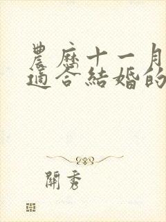 农历十一月哪天适合结婚的日子