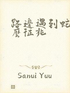 路边遇到蛇是什么征兆