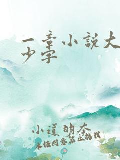 一章小说大概多少字