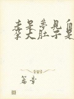 老是梦见自己怀孕大肚子是啥预兆