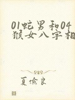 01蛇男和04猴女八字相克吗
