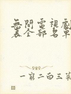 无间电视剧演员表全部名单