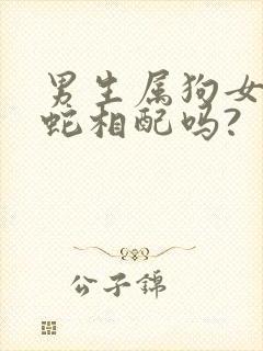 男生属狗女生属蛇相配吗?