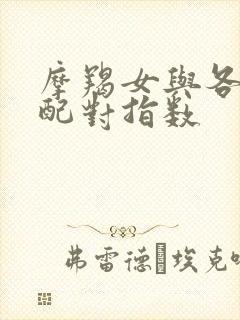 摩羯女与各星座配对指数