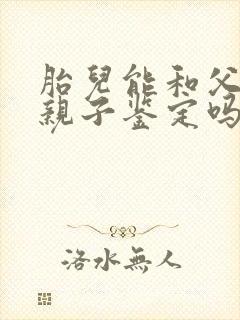 胎儿能和父亲做亲子鉴定吗