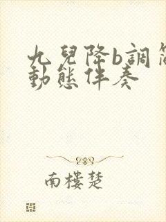 九儿降b调简谱动态伴奏