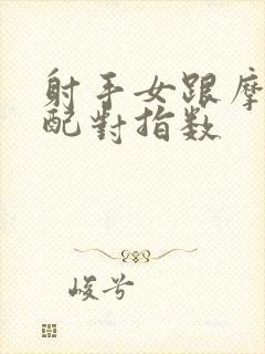 射手女跟摩羯男配对指数