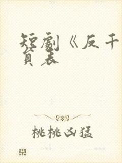 短剧《反千》演员表