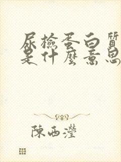 尿检蛋白质2十是什么意思