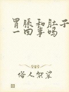 胃胀和肚子胀是一回事吗