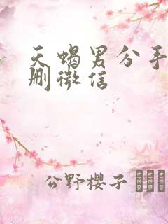 天蝎男分手后没删微信