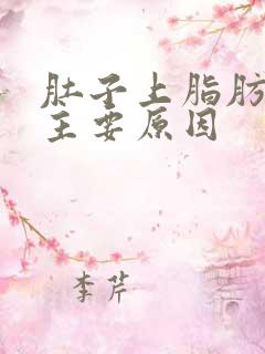 肚子上脂肪厚的主要原因