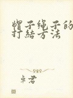 帽子绳子的各种打结方法