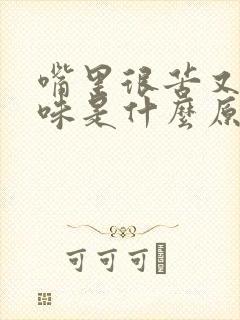 嘴里很苦又有异味是什么原因