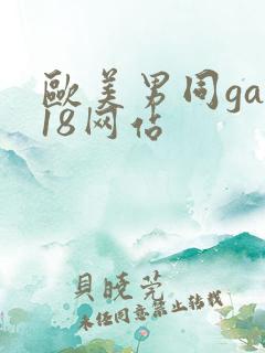 欧美男同gay18网站