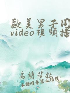 欧美男子同性恋video视频播放