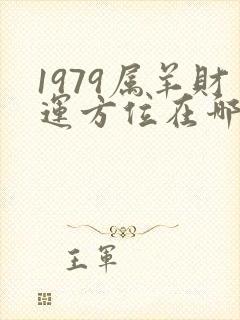 1979属羊财运方位在哪