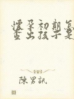 怀孕初期怎么能查出孩子是谁的?