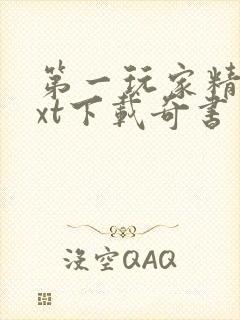 第一玩家精校txt下载奇书网