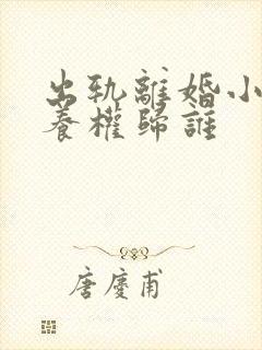 出轨离婚小孩抚养权归谁