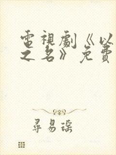 电视剧《以家人之名》免费全集在线