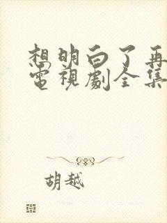 想明白了再结婚电视剧全集