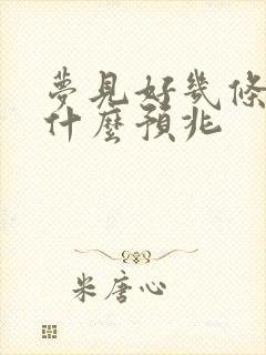 梦见好几条蛇是什么预兆