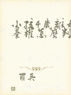 小孩4岁离婚抚养权怎么判